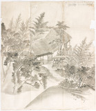 墨画山水之図